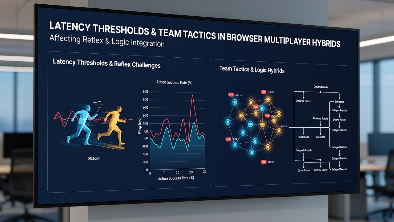 Screenshot of a browser game interface highlighting team strategy elements affected by network conditions