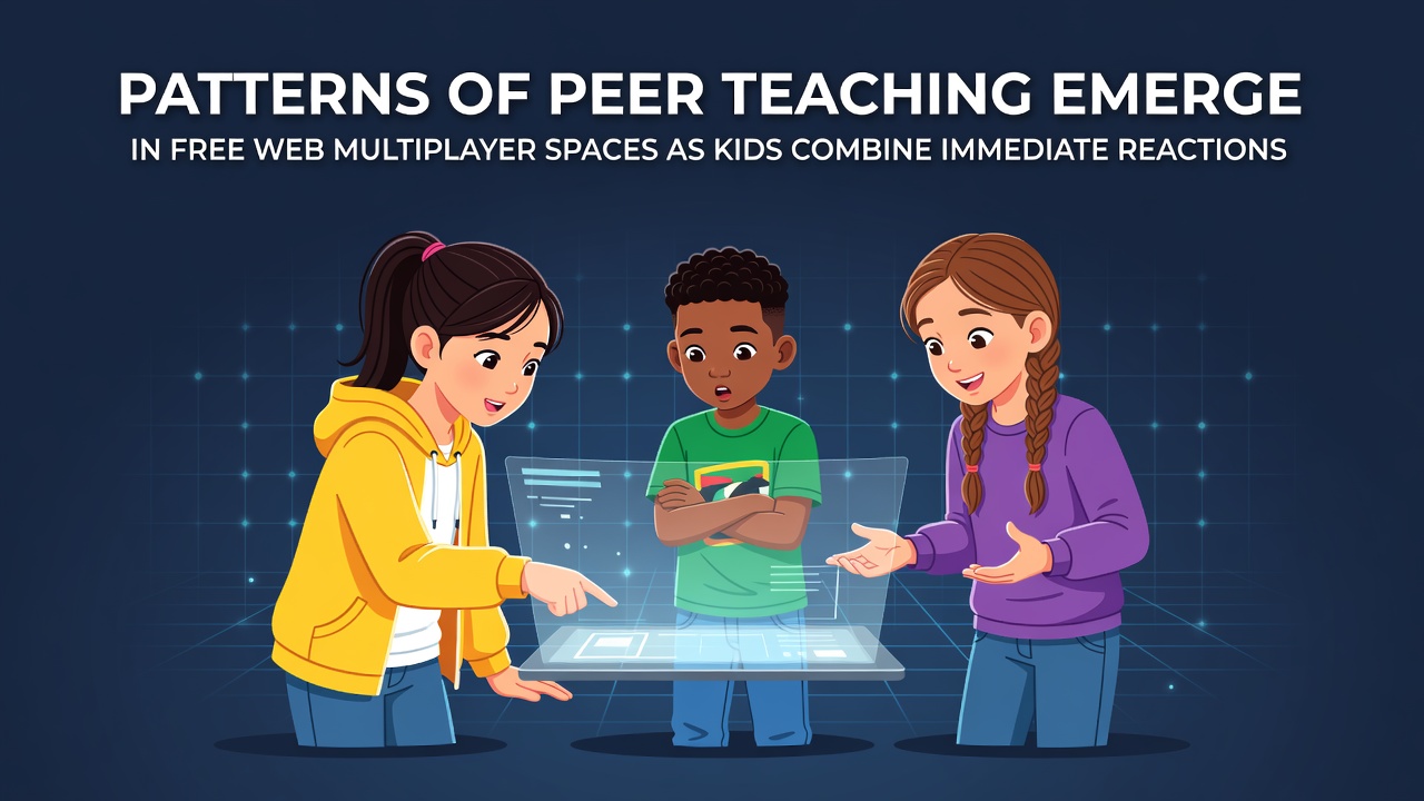 Young players discussing tactics during a strategy-puzzle hybrid round in a free browser game